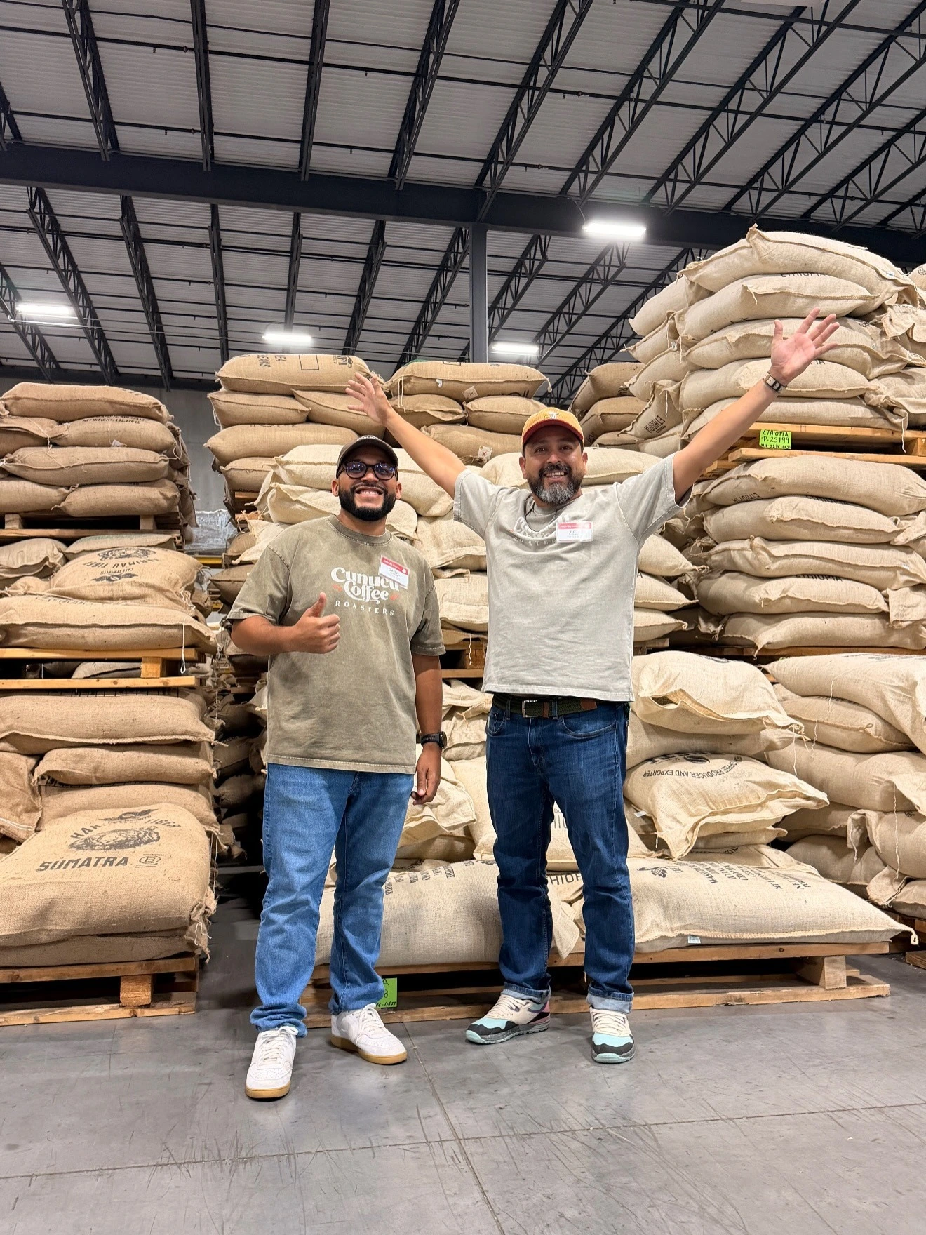 Cunucu’s team during their documented coffee roasting training visit